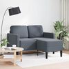 vidaXL Sofá de 2 plazas con chaise longue en forma L gris oscuro 125cm