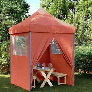 vidaXL Tienda de fiesta plegable Pop-Up 4 paredes laterales terracota
