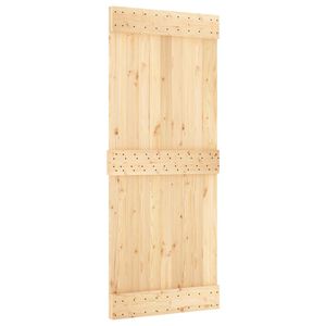 vidaXL Puerta Corredera NARVIK Natural y negro 85 x 210 cm (152,5 cm)