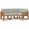 vidaXL Conjunto de sof&aacute;s de exterior 4 uds. Gris Natural y Claro