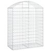 vidaXL Cesta gaviones forma arco hierro galvanizado 100x50x120/140 cm