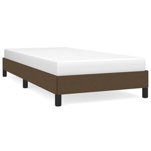 vidaXL Estructura de cama sin colch&oacute;n tela marr&oacute;n oscuro 80x200 cm