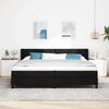 vidaXL Cama tipo Box Spring con colch&oacute;n Negro 200 x 200 cm tela