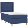 vidaXL Cama box spring con colch&oacute;n tela azul 90x190 cm