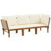 vidaXL 3 uds. Madera de Acacia S&oacute;lida y Cuerda Natural
