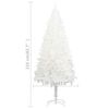 vidaXL Árbol de Navidad preiluminado con luces y bolas blanco 210 cm