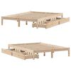 vidaXL Estructura de cama sin colch&oacute;n madera maciza de pino 160x200 cm