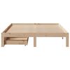 vidaXL Estructura de cama con cojines madera maciza de pino 140x190 cm