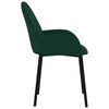 vidaXL Sillas de comedor 2 unidades terciopelo verde oscuro