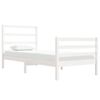 vidaXL Estructura de cama sin colch&oacute;n madera maciza blanca 75x190 cm