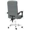 vidaXL Silla de oficina reclinable de tela gris oscuro