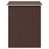 vidaXL Caseta de almacenamiento jard&iacute;n acero marr&oacute;n 204x132x186 cm