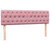 vidaXL Cama box spring con colch&oacute;n terciopelo rosa 140x220 cm