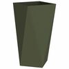 vidaXL Jardinera 2 pcs Verde Oliva 40 x 40 x 75 cm Acero