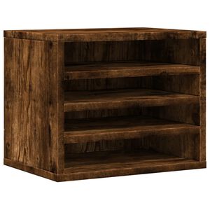 vidaXL Organizador de escritorio madera roble ahumado 36x26x29,5 cm
