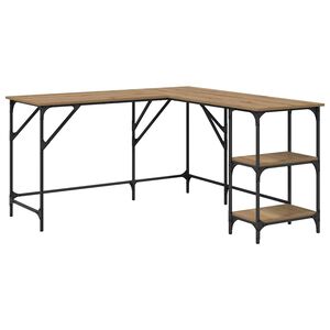 vidaXL Escritorio Roble artisan 139 x 139 x 75 cm Madera de ingenier&iacute;a