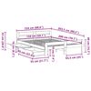 vidaXL Estructura de cama sin colch&oacute;n madera de pino blanco 150x200 cm