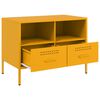 vidaXL Muebles para TV 2 unidades acero amarillo mostaza 68x39x50,5 cm