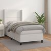 vidaXL Cama box spring con colch&oacute;n cuero sint&eacute;tico blanco 90x190 cm