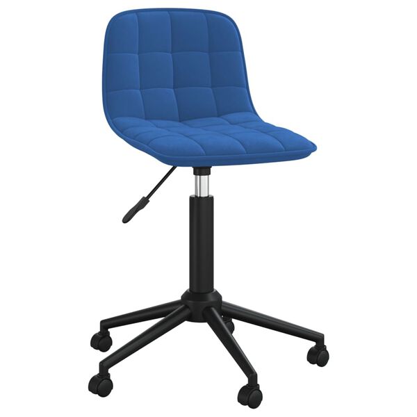 vidaXL Silla de comedor giratoria de terciopelo azul