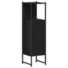 vidaXL Juego de muebles de ba&ntilde;o 4 pcs Roble Negro Madera contrachapada