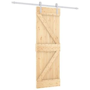 vidaXL Puerta Corredera 70 x 210 cm Natural y Blanco