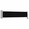 vidaXL Toldo lateral retr&aacute;ctil de jard&iacute;n negro 60x300 cm