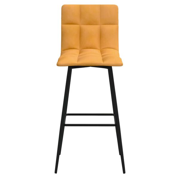 vidaXL Taburete de cocina de terciopelo marr&oacute;n