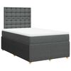 vidaXL Cama box spring con colch&oacute;n tela gris oscuro 120x200 cm