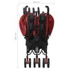 vidaXL Carrito para gemelos de acero rojo