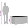 vidaXL Caja de almacenaje de jardín ratán sintético negro 120x65x61 cm