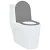 vidaXL Asiento de WC Gris 44 x 36,4 x 3,4 cm Duroplast