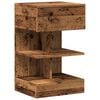 vidaXL Mesita de noche madera contrachapada madera antigua 40x35x65 cm
