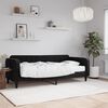 vidaXL Sof&aacute; cama con colch&oacute;n terciopelo negro 90x200 cm
