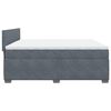 vidaXL Cama box spring con colch&oacute;n terciopelo gris oscuro 200x200 cm