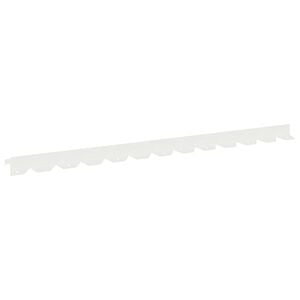 vidaXL Borde de C&eacute;sped 10 uds. 102 x 4 x 4 cm Acero Blanco