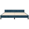 vidaXL Estructura de cama sin colch&oacute;n terciopelo azul oscuro 160x200cm