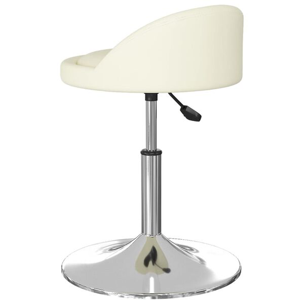 vidaXL Taburete de cocina de cuero sint&eacute;tico color crema