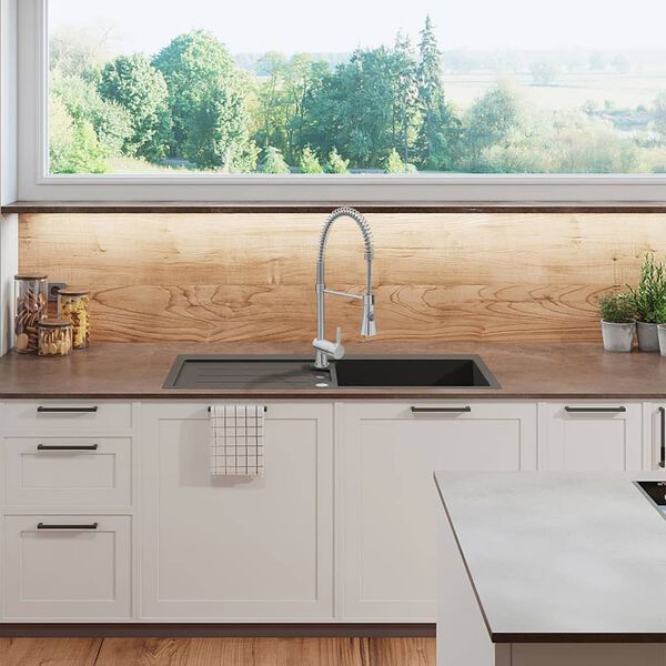 CORNAT Grifo de cocina monomando FUERTE" cromado