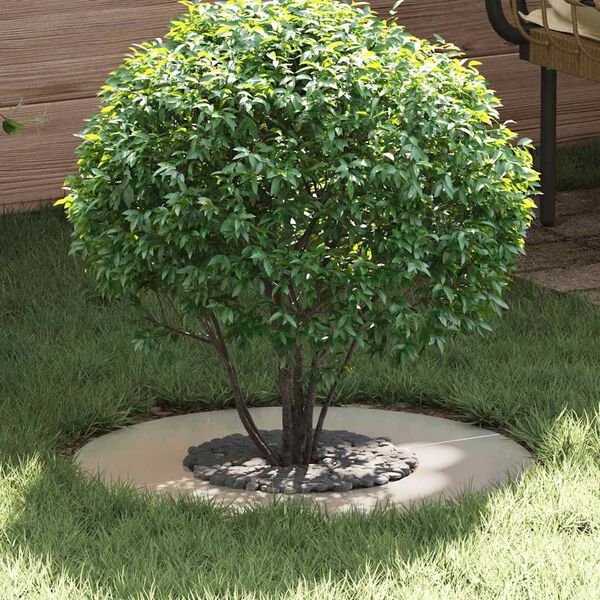 vidaXL adecuado para Anillo de Árbol Plano Plateado Ø30 / 60 cm