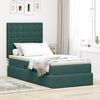 vidaXL Cama con almacenamiento y colch&oacute;n Verde oscuro 90 x 190 cm