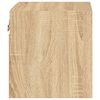 vidaXL Mueble de TV de pared con luces LED roble Sonoma 30x28,5x30 cm