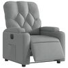 vidaXL Sill&oacute;n reclinable el&eacute;ctrico tela gris claro