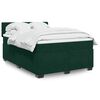 vidaXL Cama box spring con colch&oacute;n terciopelo verde oscuro 140x190 cm
