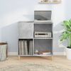 vidaXL Mueble discos madera contrachapada gris hormig&oacute;n 84,5x38x89 cm