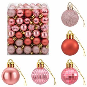 vidaXL Juego de bolas navide&ntilde;as 150 uds. Rosa y rosado Di&aacute;m. 3 cm