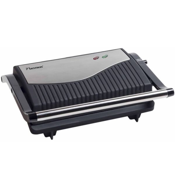 Bestron Plancha grill 750 W plateado y negro acero inoxidable APG150