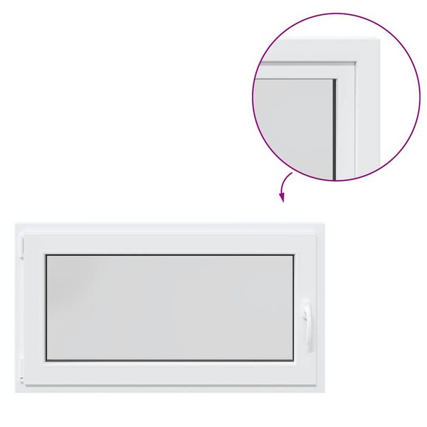 vidaXL Ventana de sótano "RISOR" 110x60cm oscilobatiente DIN izquierda