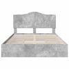 vidaXL Cama con almacenamiento con cabecera Gris Concreto 150 x 200 cm