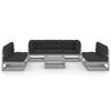 vidaXL Juego de muebles de jard&iacute;n 8 pzas y cojines madera pino maciza